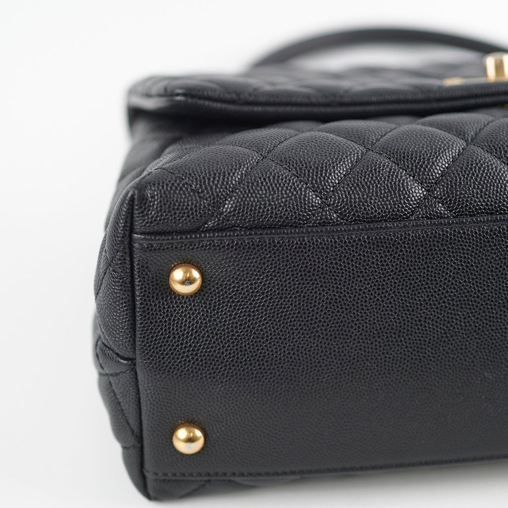Chanel Coco Handle Caviar Medium Black