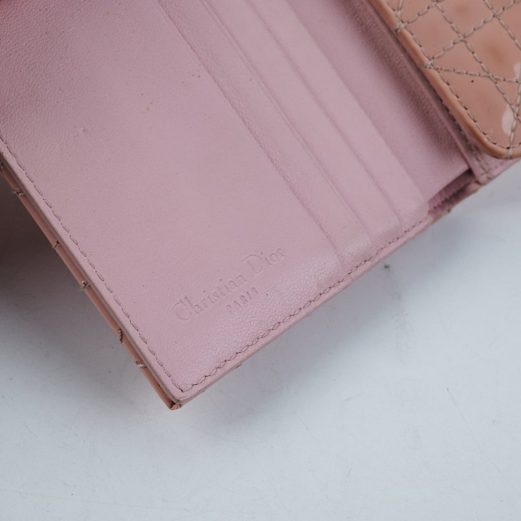 Dior Mini Lady Dior Wallet Pink