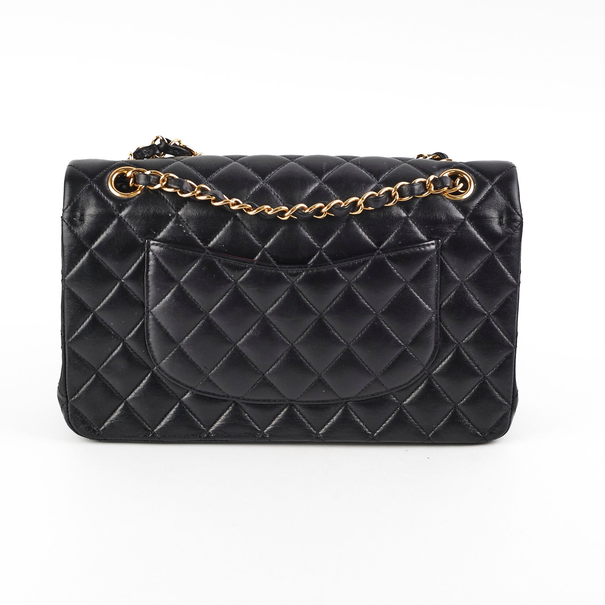 Chanel medium/large quilted classic flap black (microchipped)