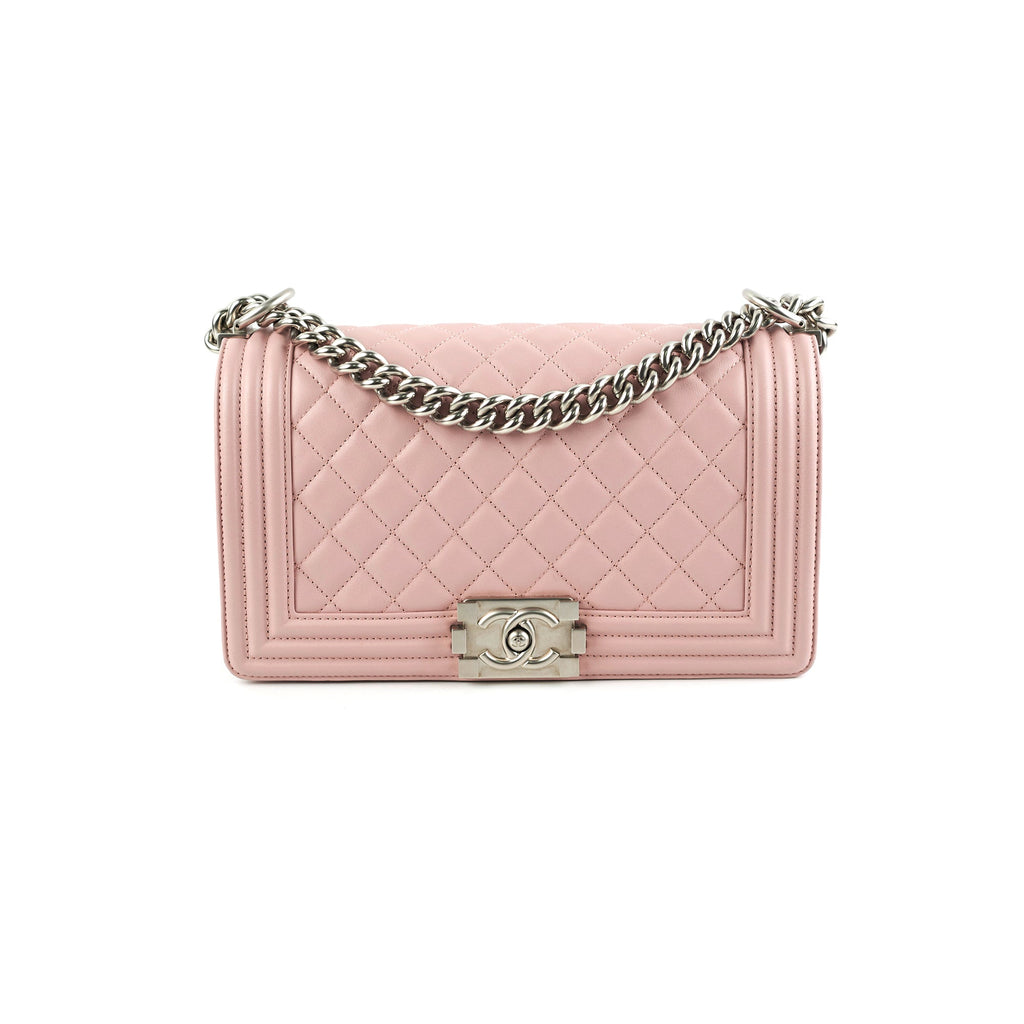 Chanel Calfskin Old Medium Boy Pink