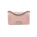 Chanel Calfskin Old Medium Boy Pink