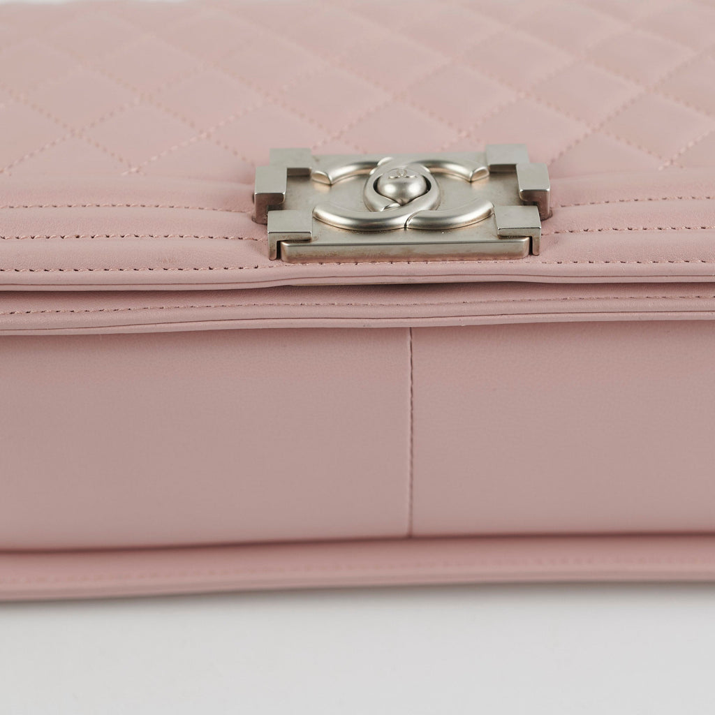 Chanel Calfskin Old Medium Boy Pink
