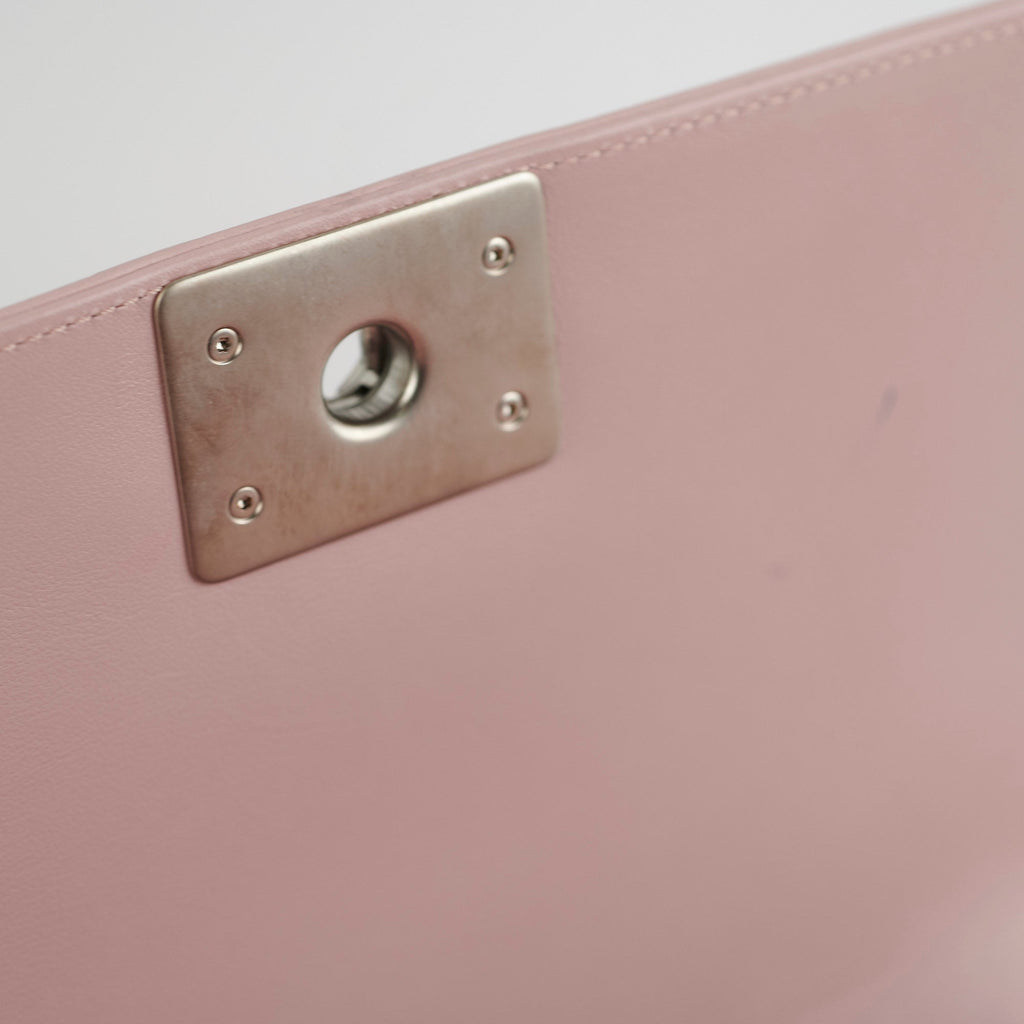 Chanel Calfskin Old Medium Boy Pink