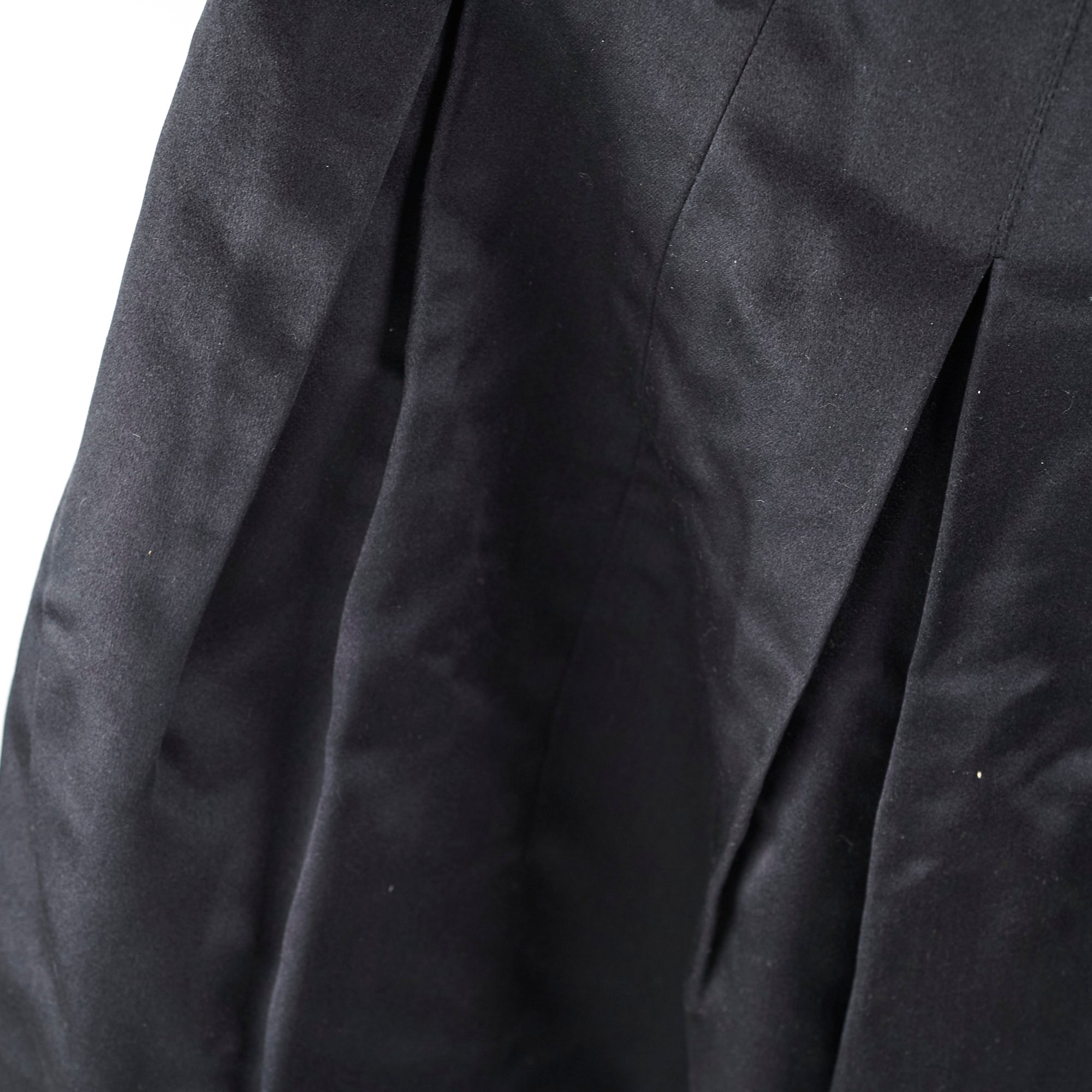 Chanel Black Silk Sequin Long Skirt Size 40