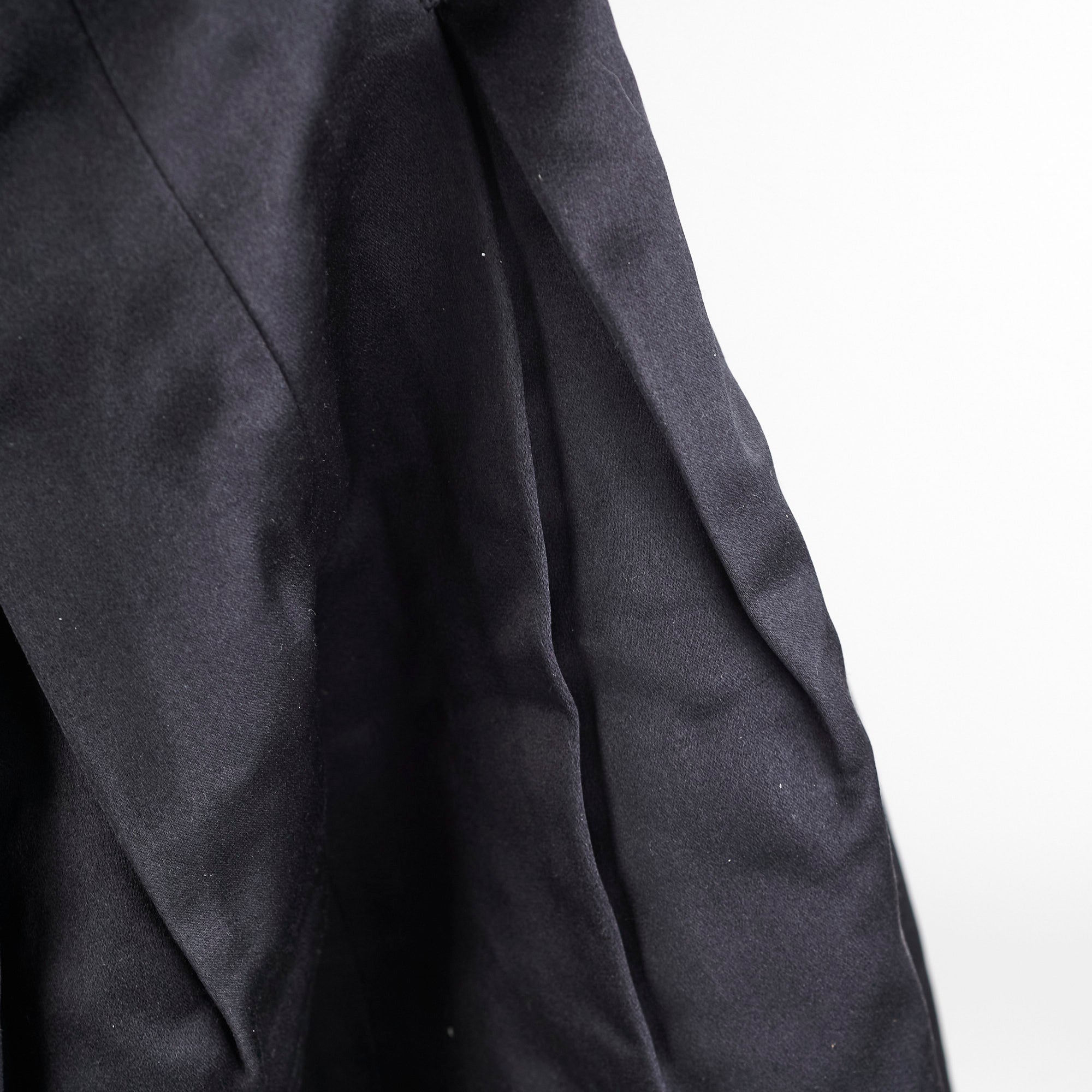Chanel Black Silk Sequin Long Skirt Size 40