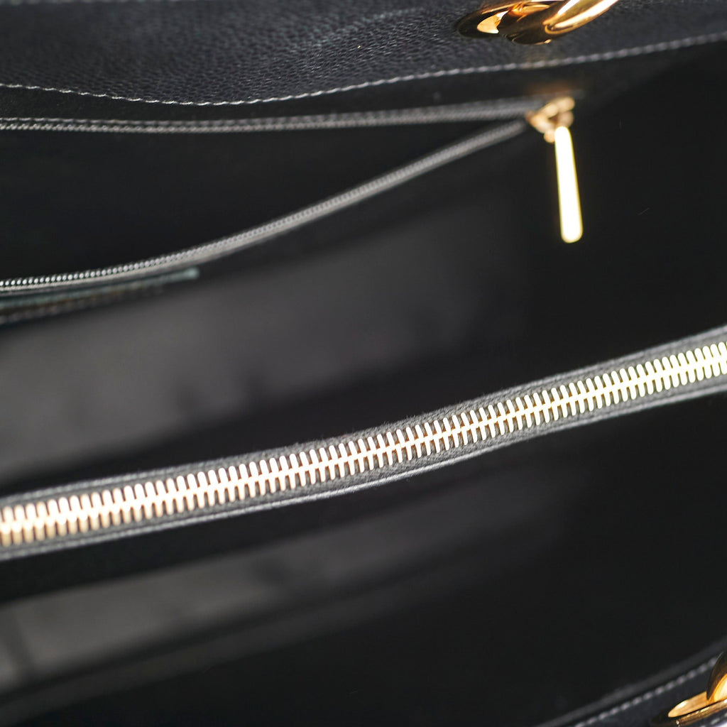 Chanel GST XL Black Caviar Series 17