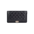 Chanel Boy Black Lambskin Wallet