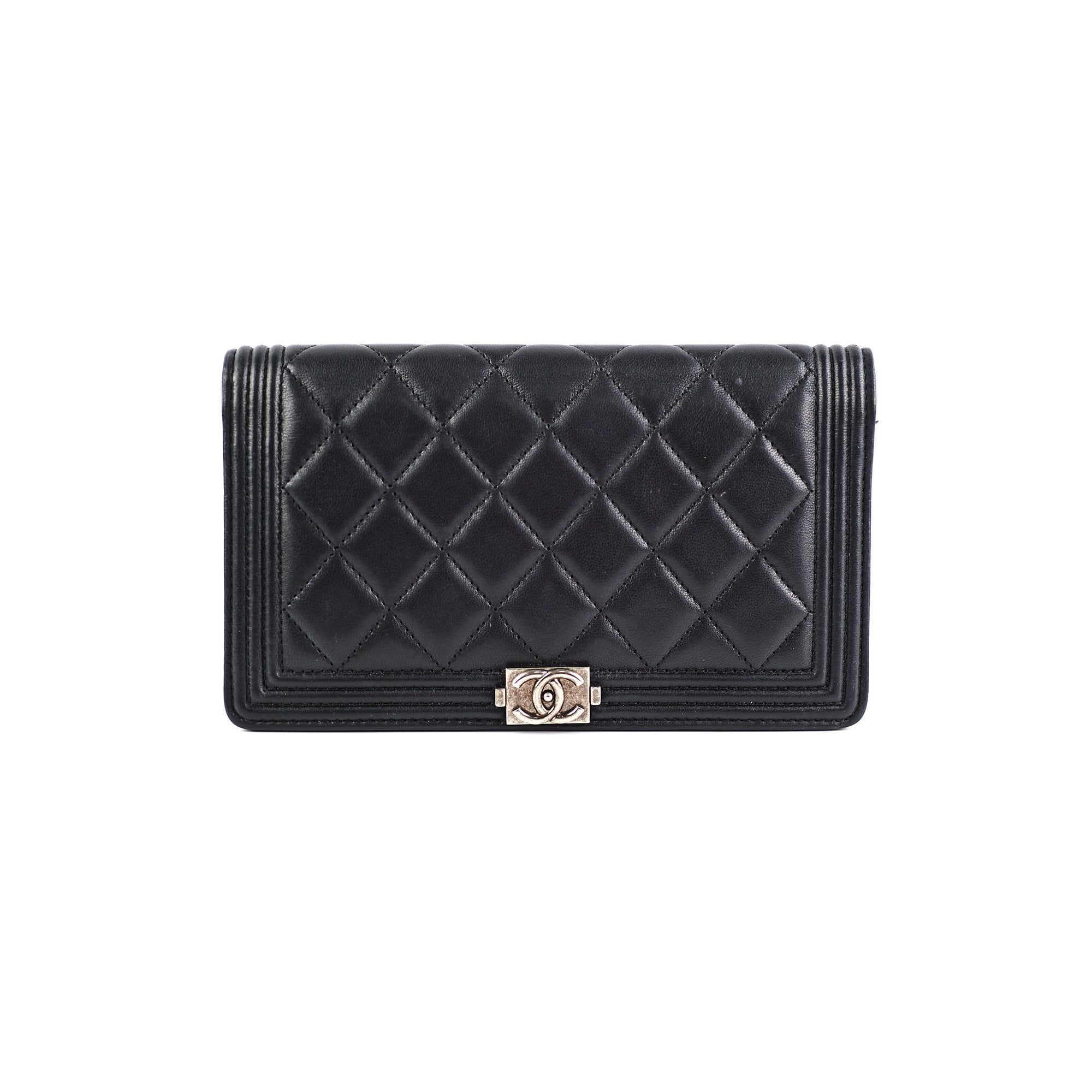 Chanel Boy Black Lambskin Wallet