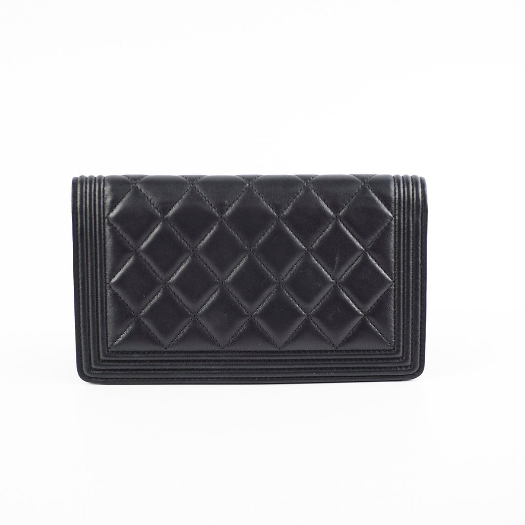 Chanel Boy Black Lambskin Wallet