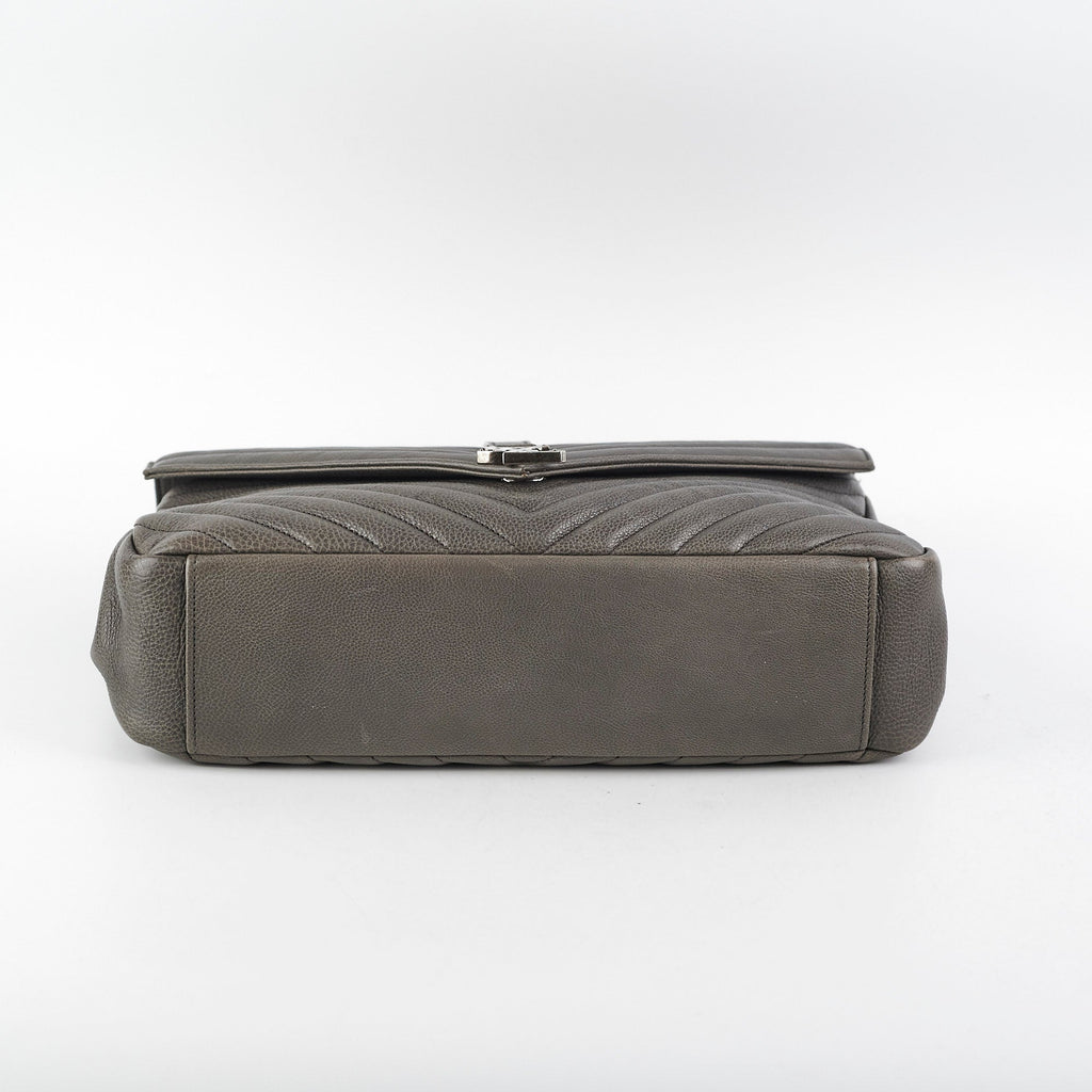 Saint Laurent Colleague Large Grey Shoulder Bag