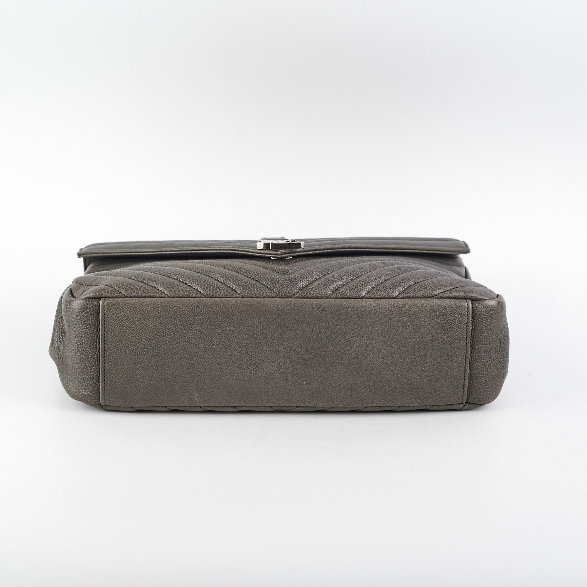 Saint Laurent Colleague Large Grey Shoulder Bag