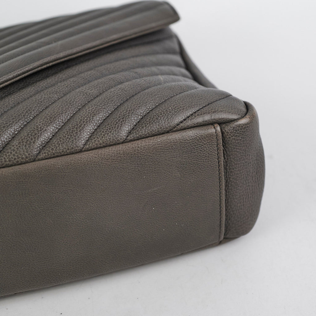 Saint Laurent Colleague Large Grey Shoulder Bag