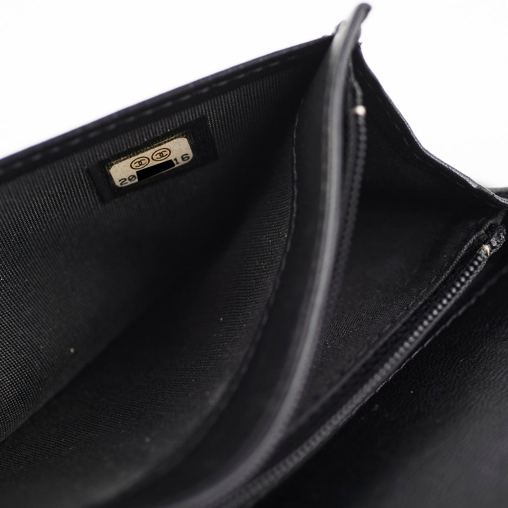 Chanel Boy Black Lambskin Wallet