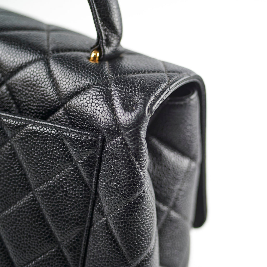 Chanel Kelly Caviar Top Handle Black