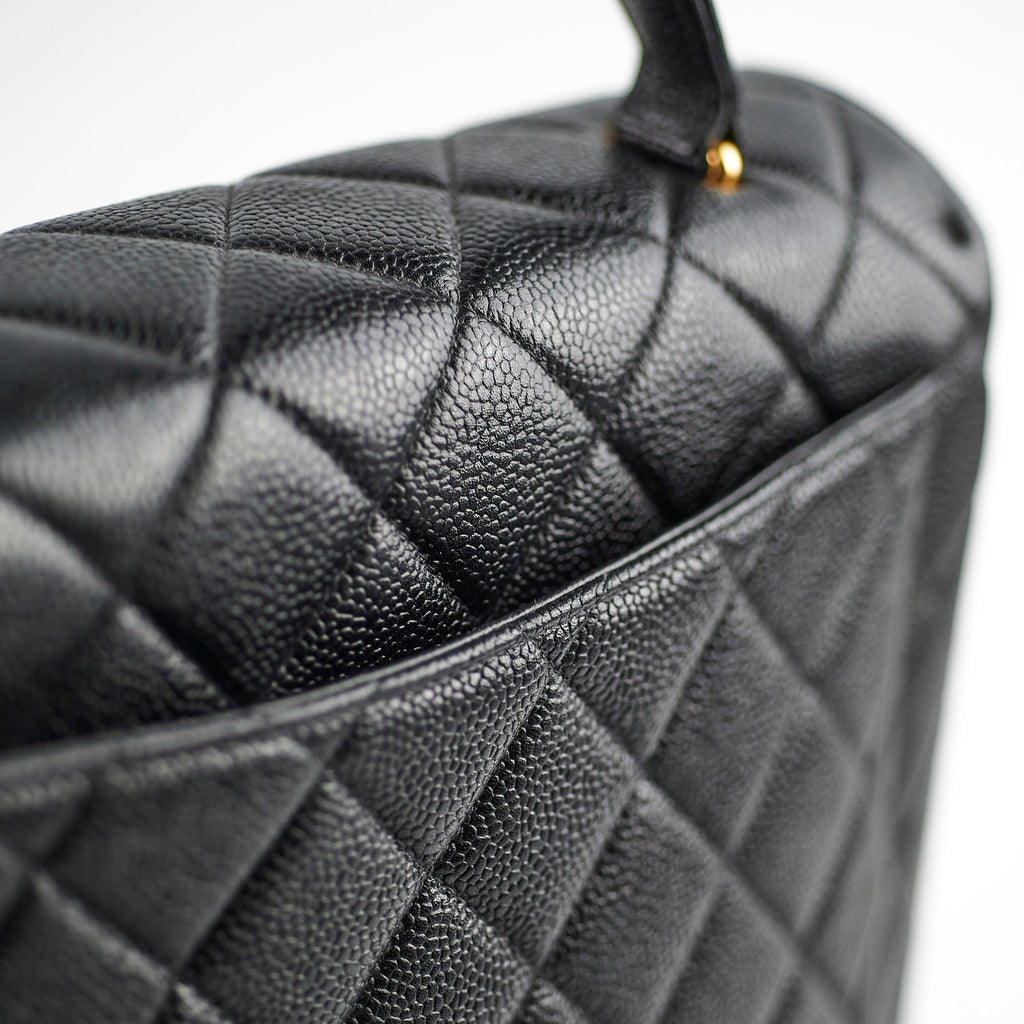 Chanel Kelly Caviar Top Handle Black