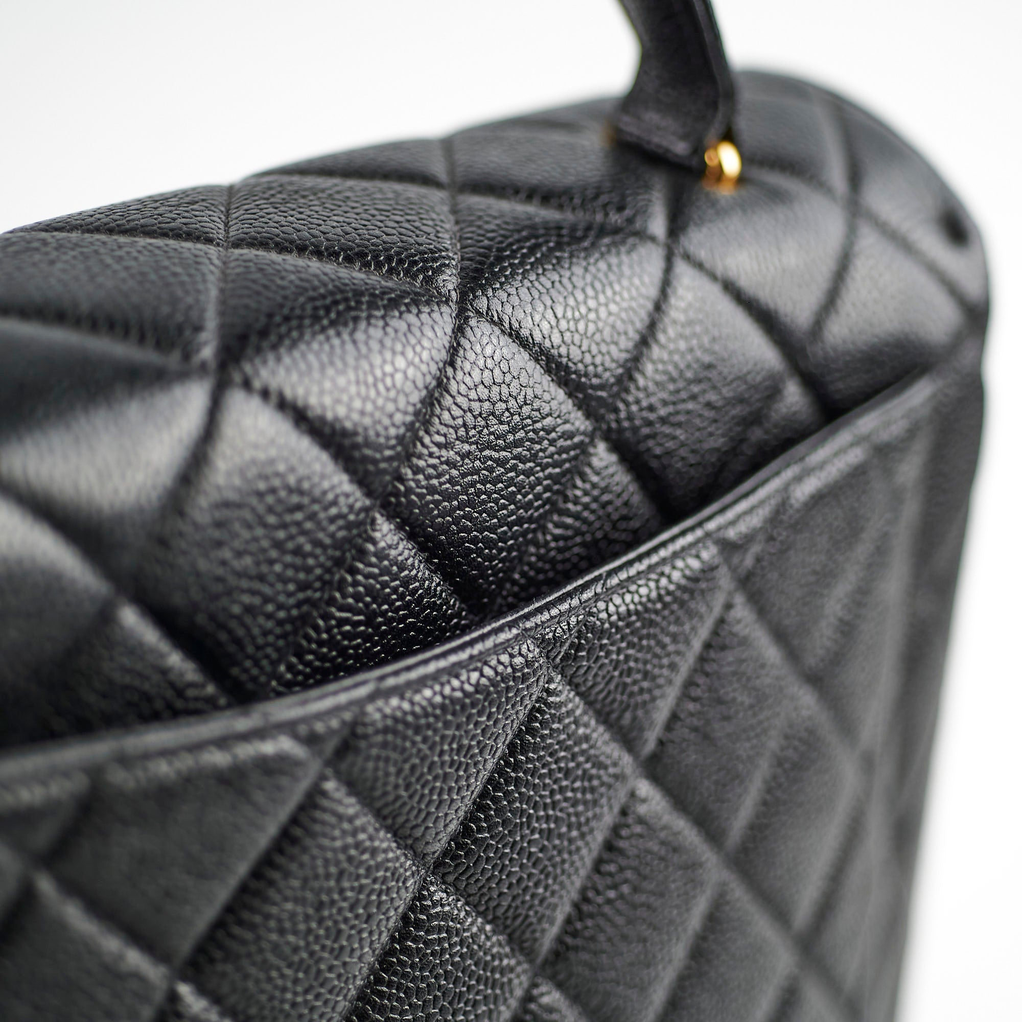 Chanel Kelly Caviar Top Handle Black