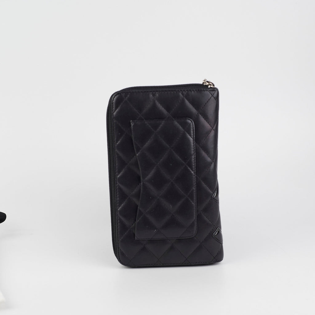 Chanel Cambon Long Calfskin Zip Wallet Black