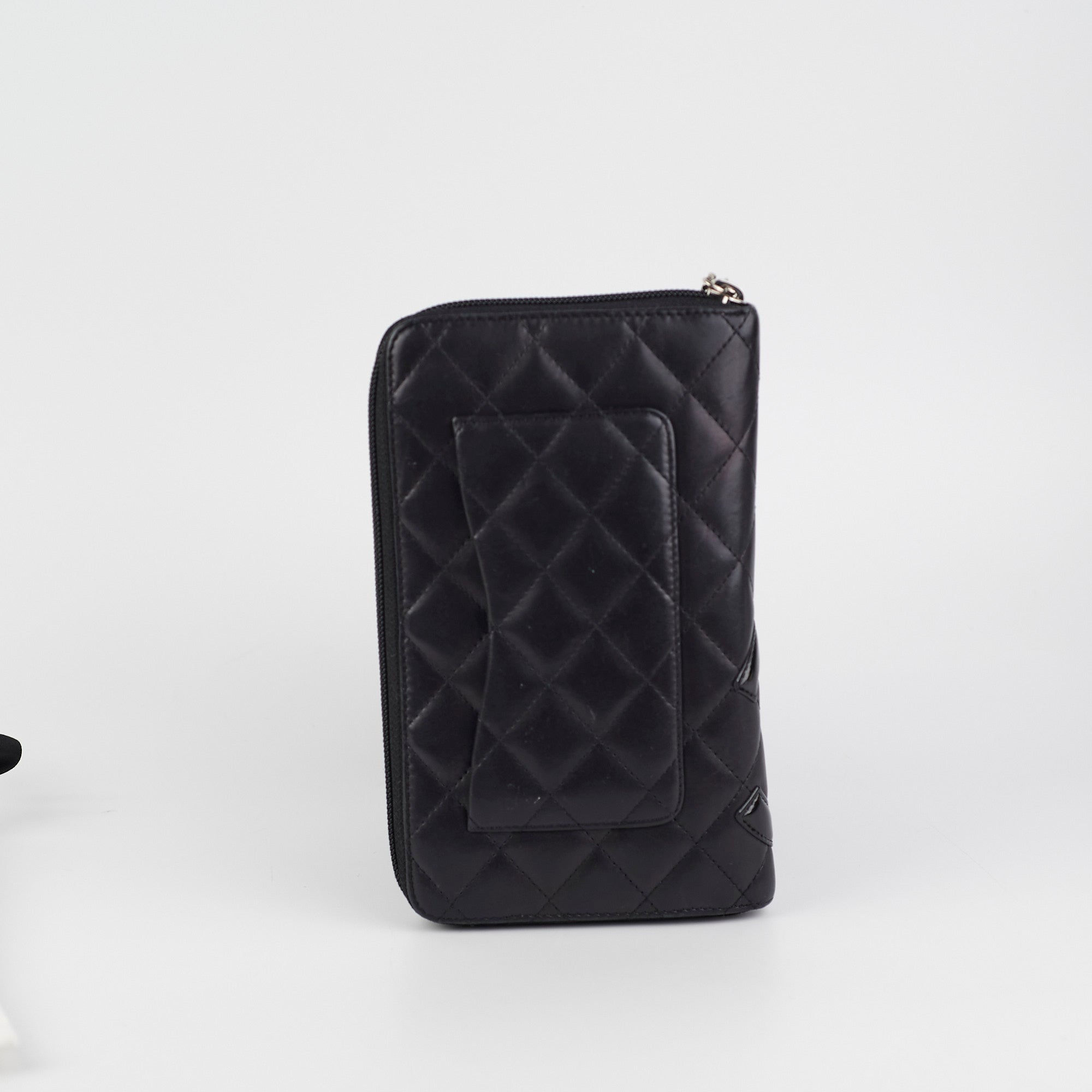 Chanel Cambon Long Calfskin Zip Wallet Black