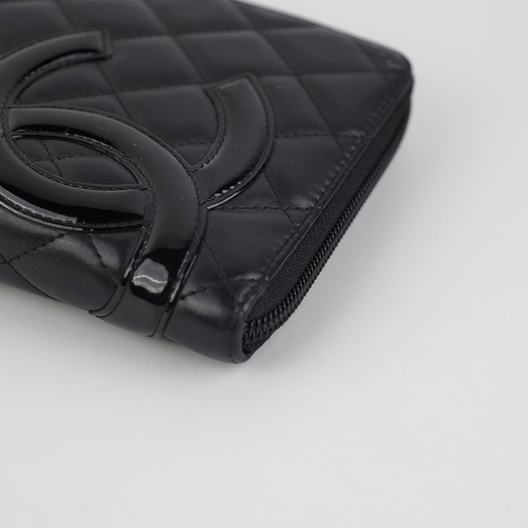 Chanel Cambon Long Calfskin Zip Wallet Black