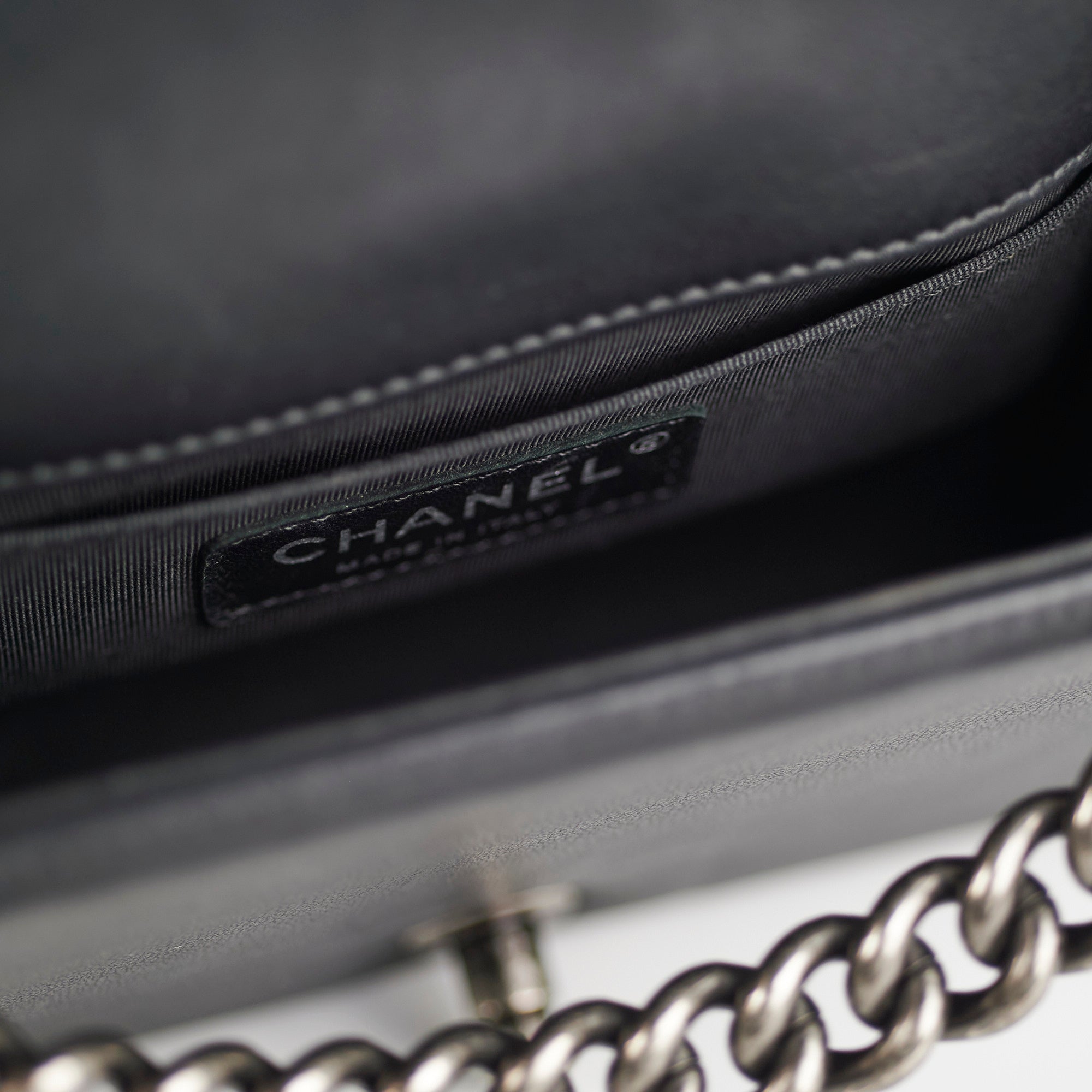 ITEM 29 - Chanel Small Chevron Boy Calfskin Black