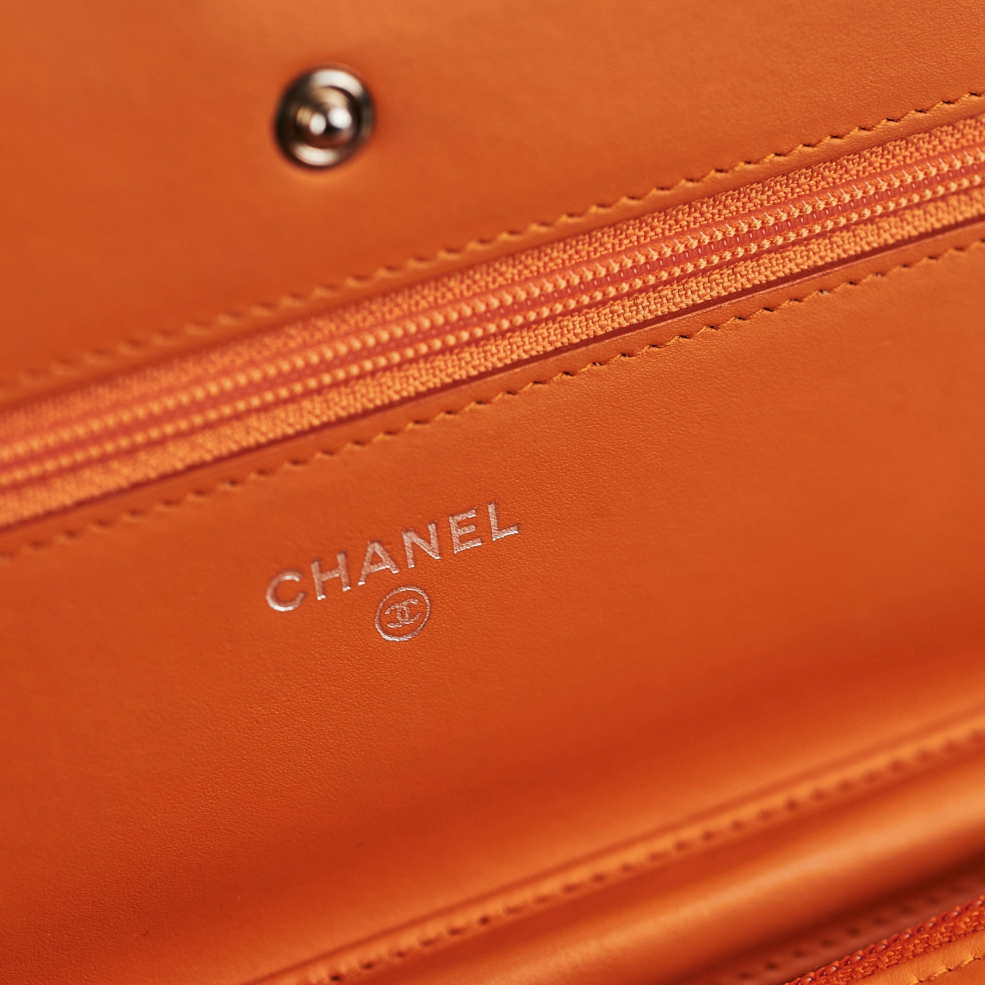 Chanel Wallet On Chain Orange Patent WOC