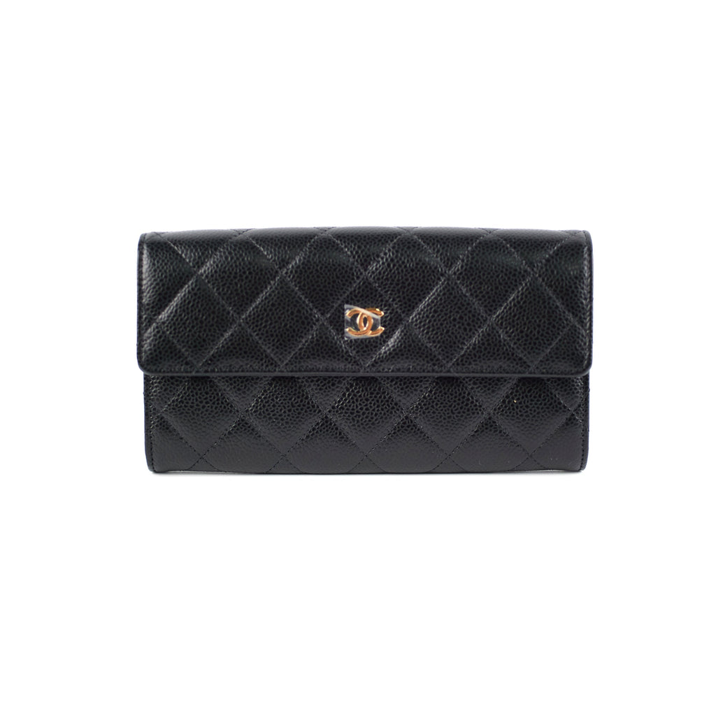 Chanel Caviar Quilted Large Wallet Black