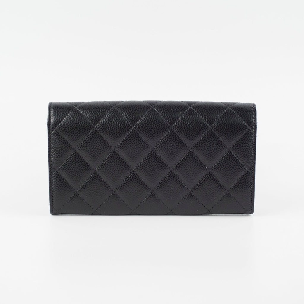 Chanel Caviar Quilted Large Wallet Black