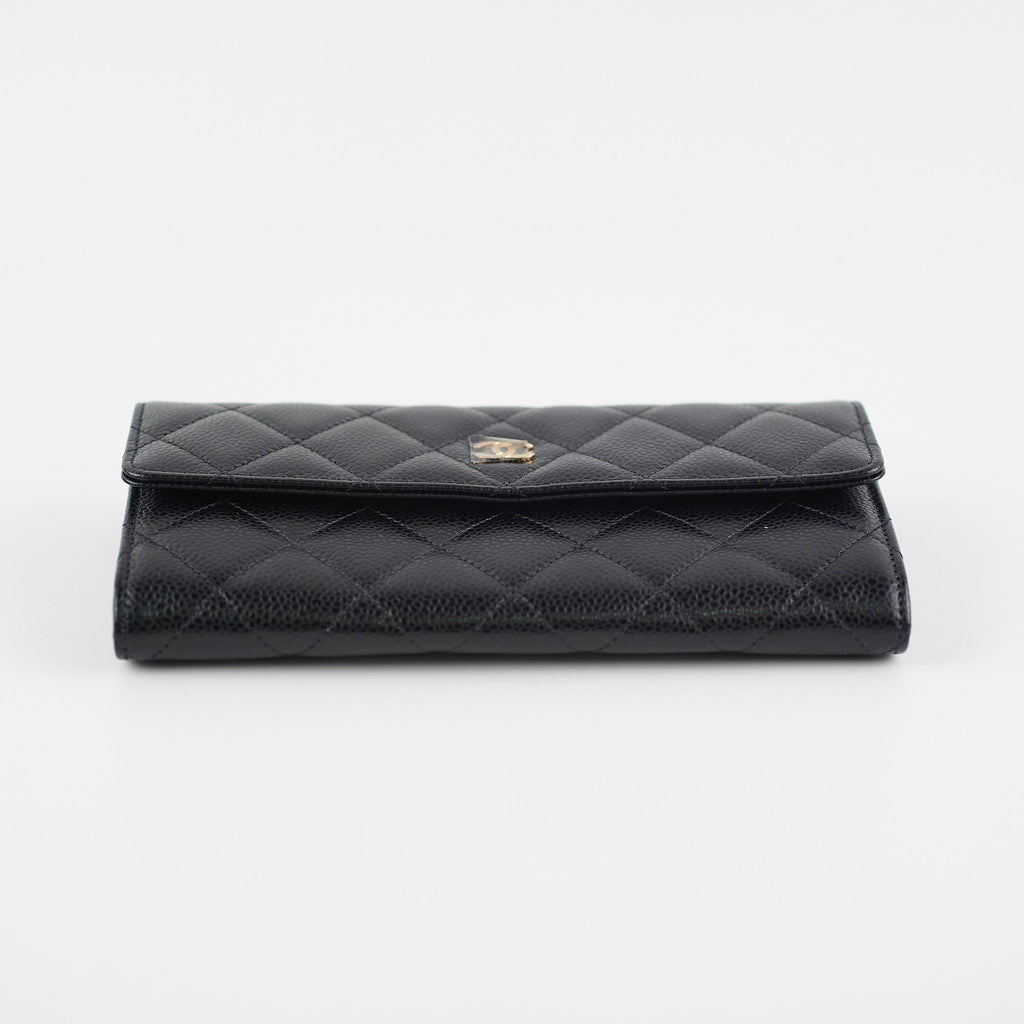 Chanel Caviar Quilted Large Wallet Black