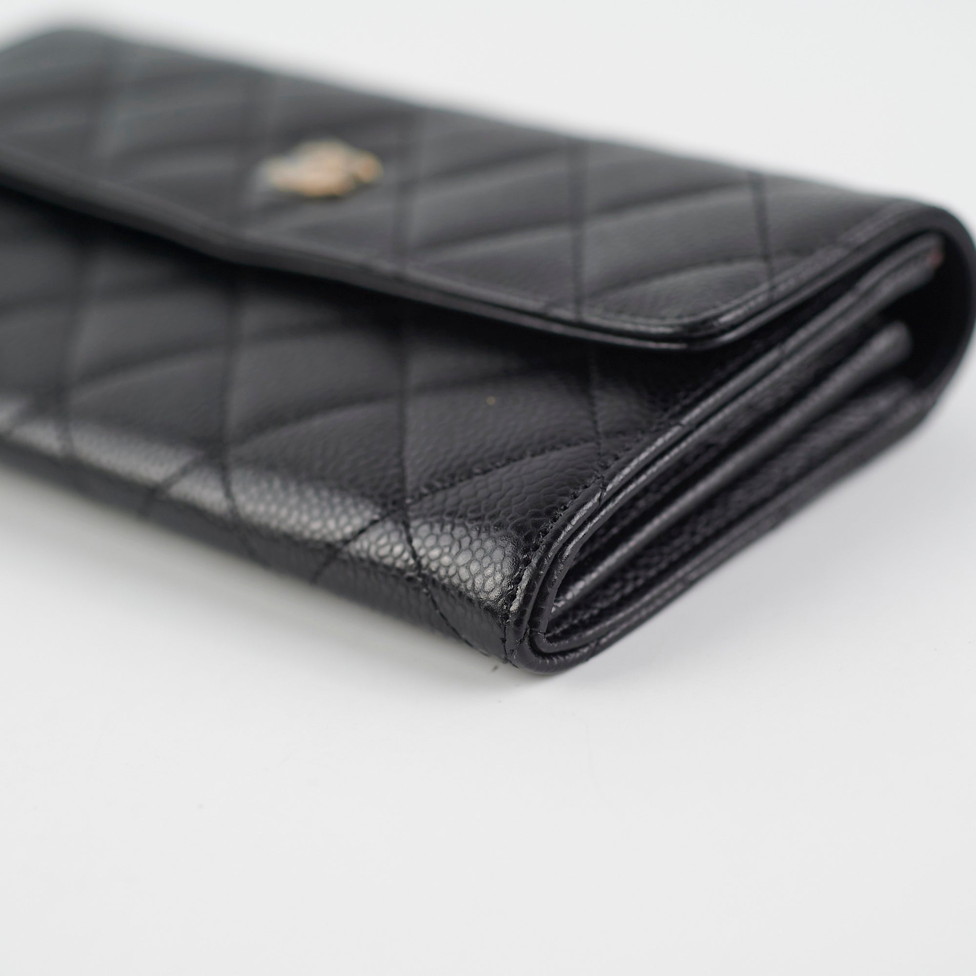 Chanel Caviar Quilted Large Wallet Black