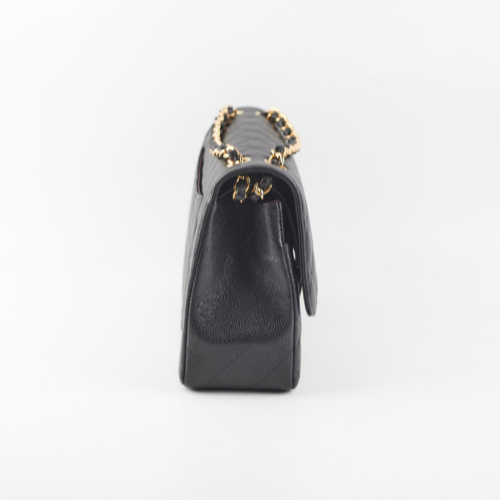 Chanel Quilted Jumbo Caviar GHW Black (Microshipped)