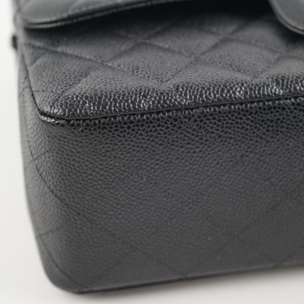 Chanel Quilted Jumbo Caviar GHW Black (Microshipped)