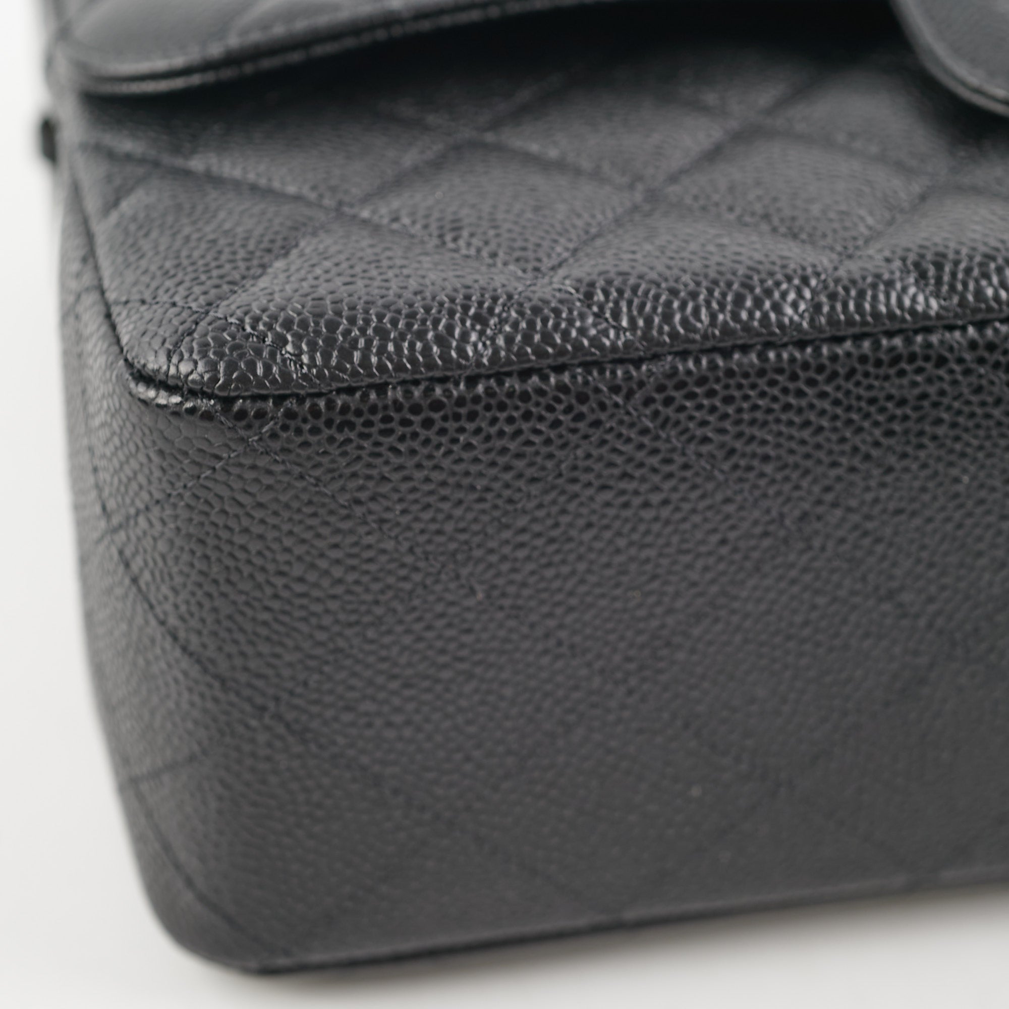 Chanel Quilted Jumbo Caviar GHW Black (Microshipped)
