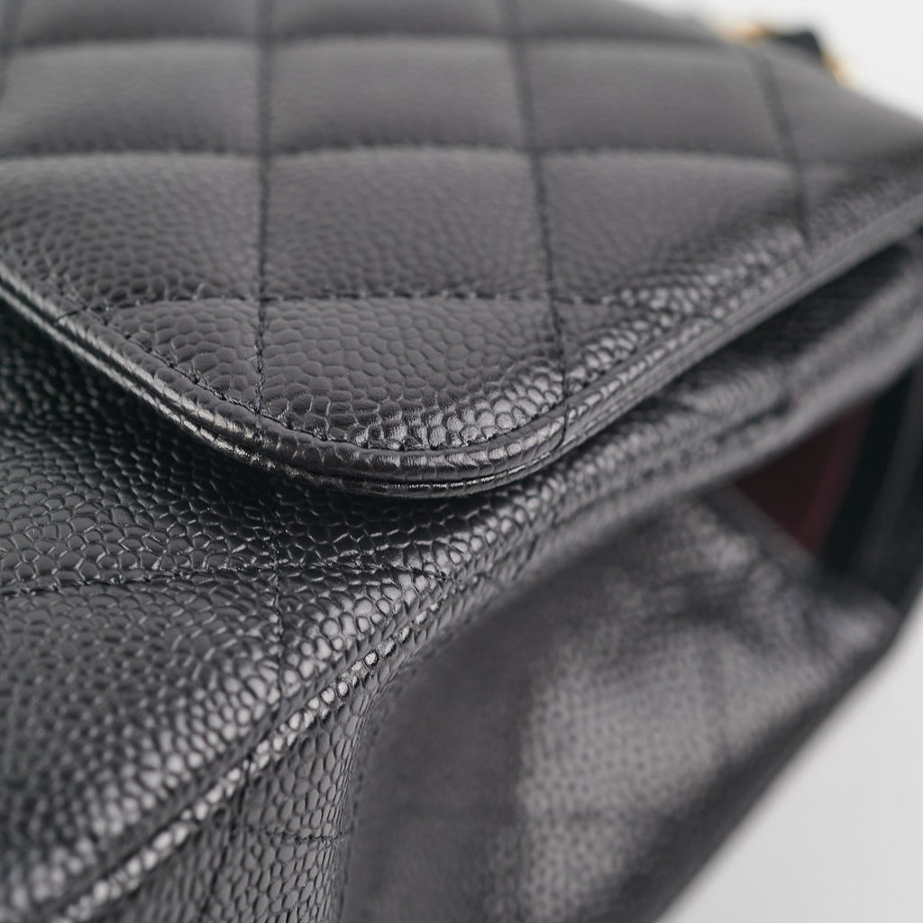 Chanel Quilted Jumbo Caviar GHW Black (Microshipped)
