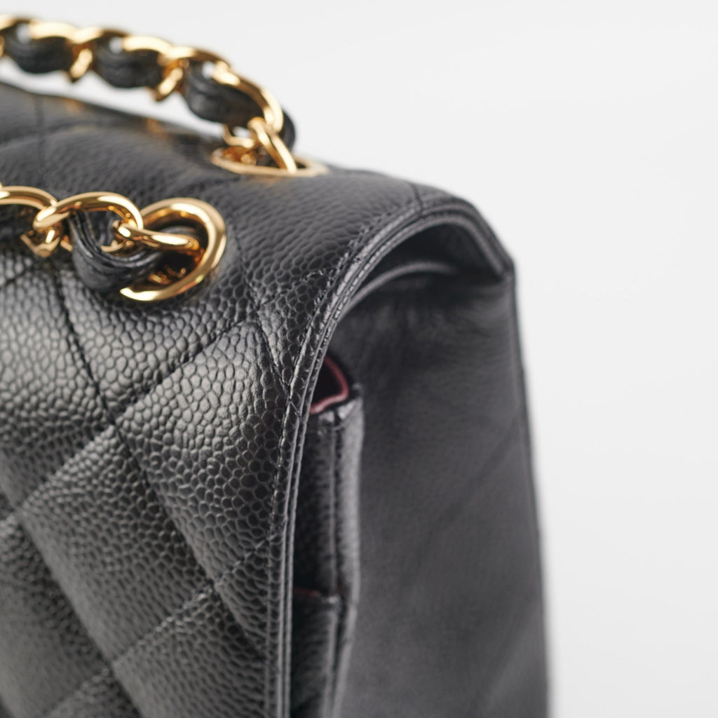 Chanel Quilted Jumbo Caviar GHW Black (Microshipped)