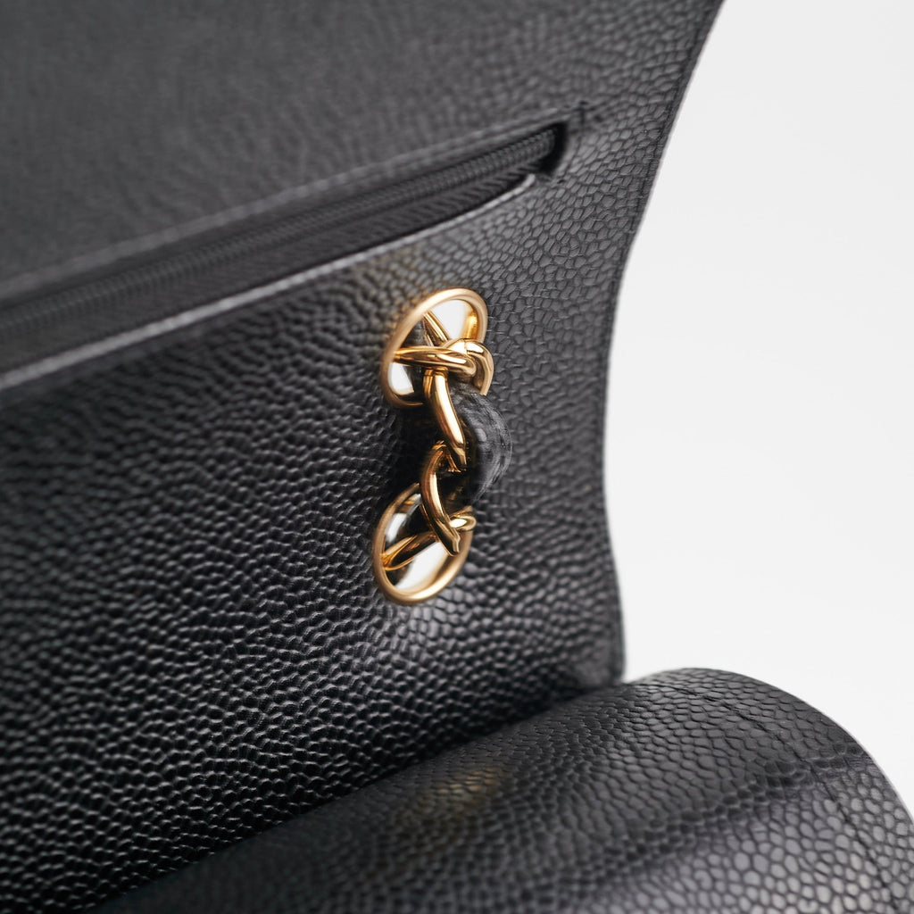Chanel Quilted Jumbo Caviar GHW Black (Microshipped)