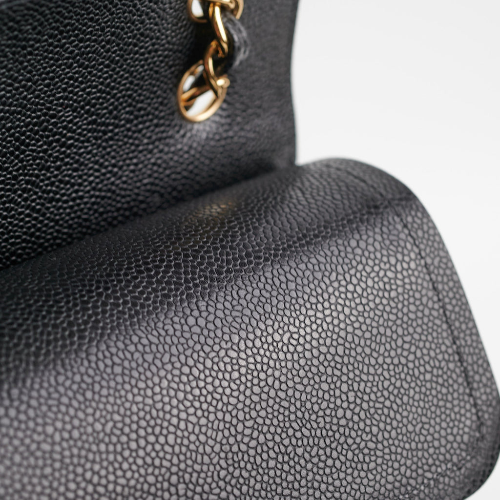 Chanel Quilted Jumbo Caviar GHW Black (Microshipped)