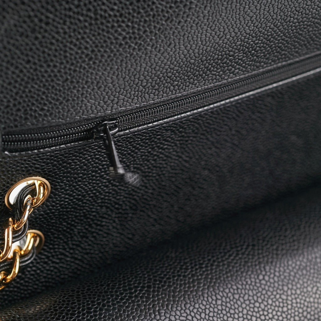 Chanel Quilted Jumbo Caviar GHW Black (Microshipped)