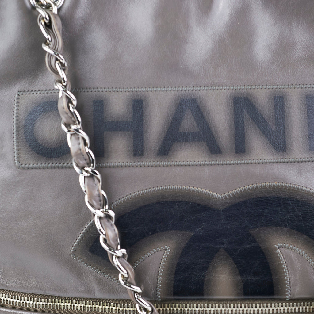 Chanel Grey Soft Calfskin Tote Bag