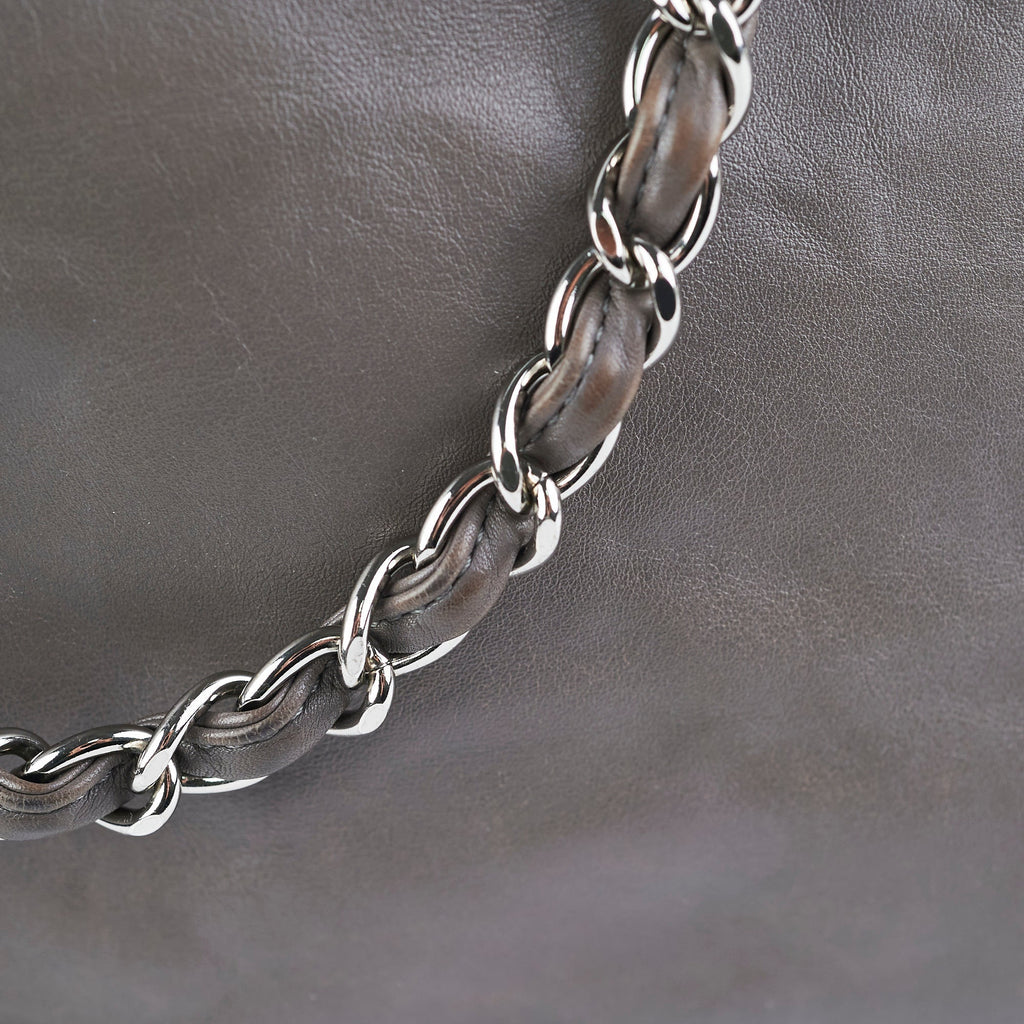 Chanel Grey Soft Calfskin Tote Bag