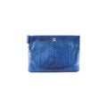 Chanel O case Medium Exotic Leather Blue