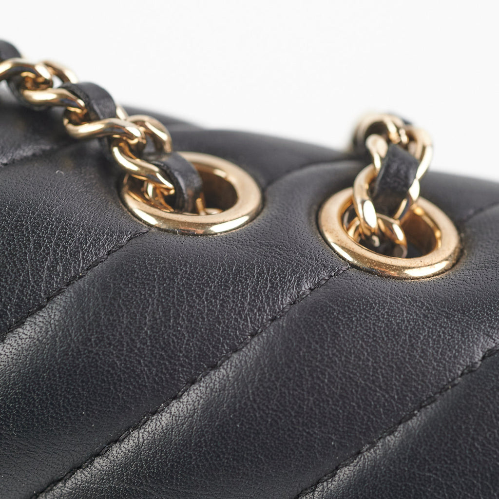 Chanel Chevron Season Flap Black
