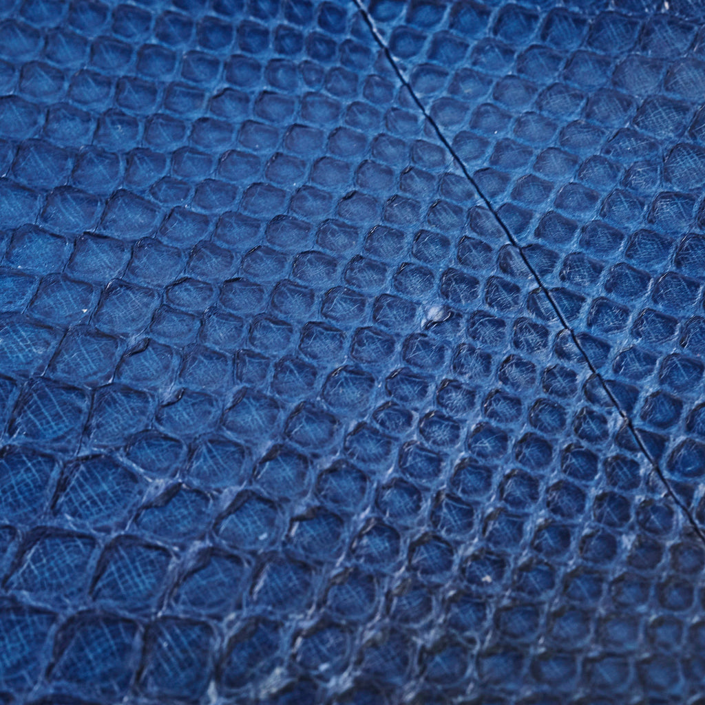Chanel O case Medium Exotic Leather Blue