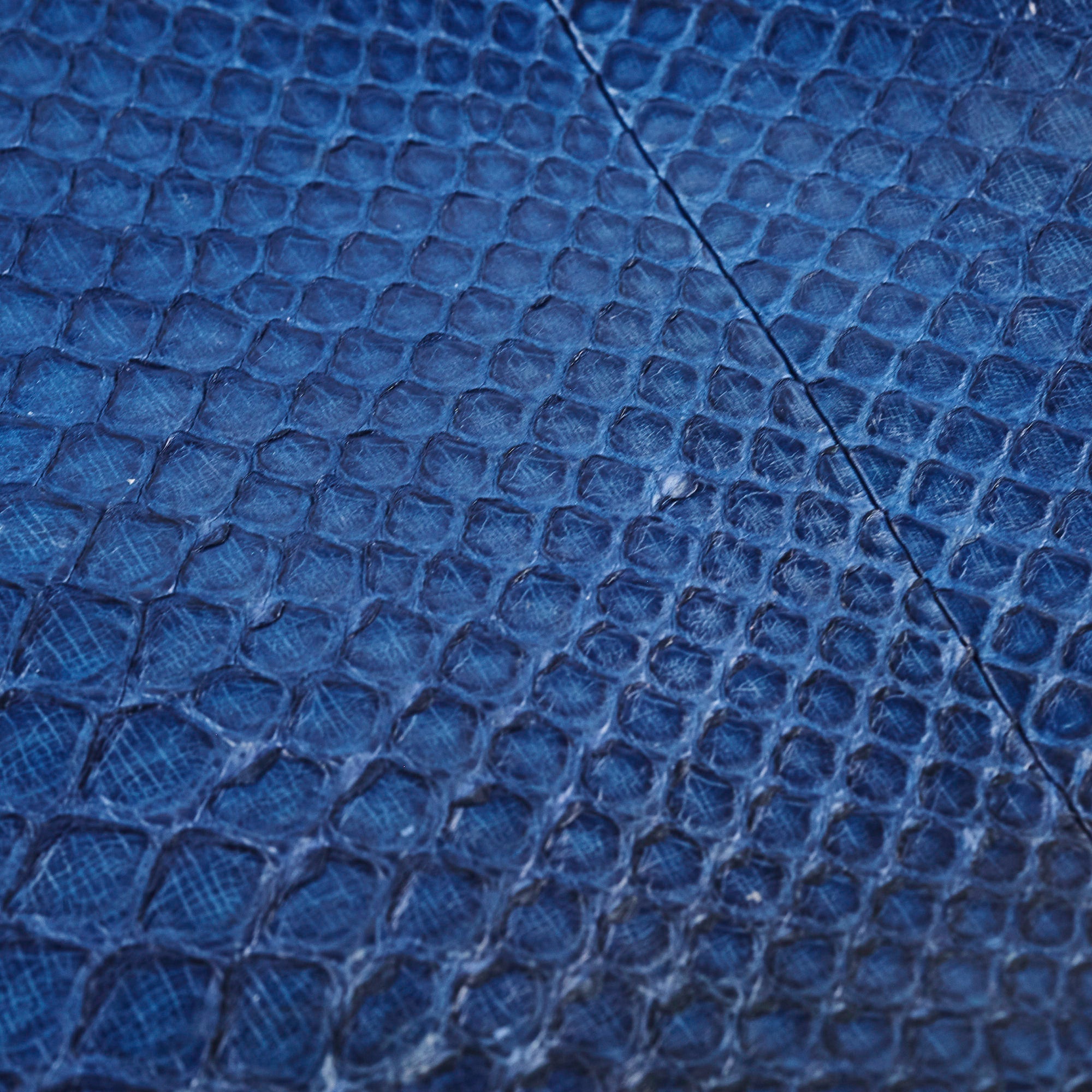 Chanel O case Medium Exotic Leather Blue