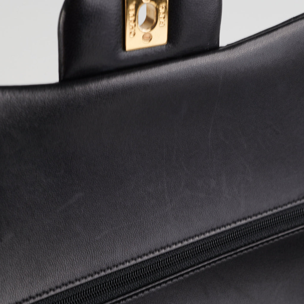 Chanel Quilted Jumbo Lambskin Black