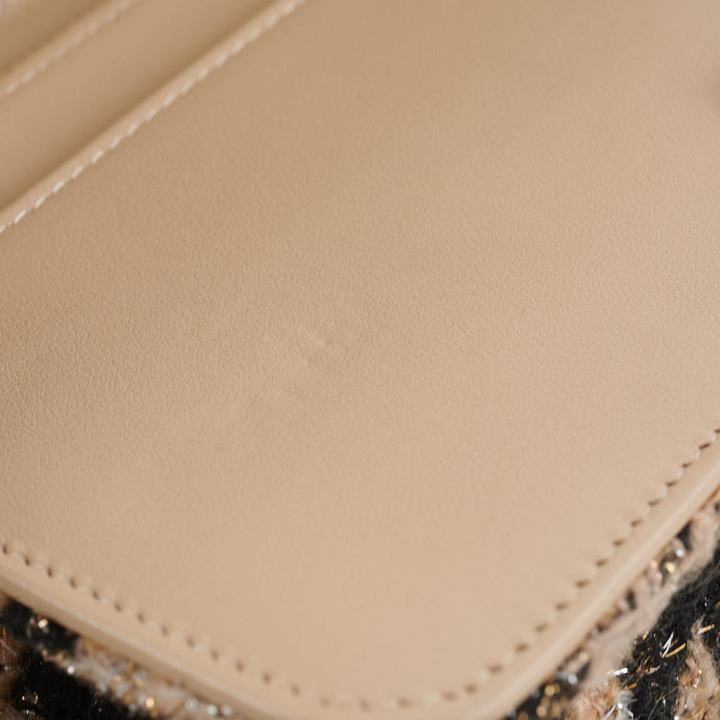 Chanel Tweed Wallet On Chain WOC with Detachable Pouch