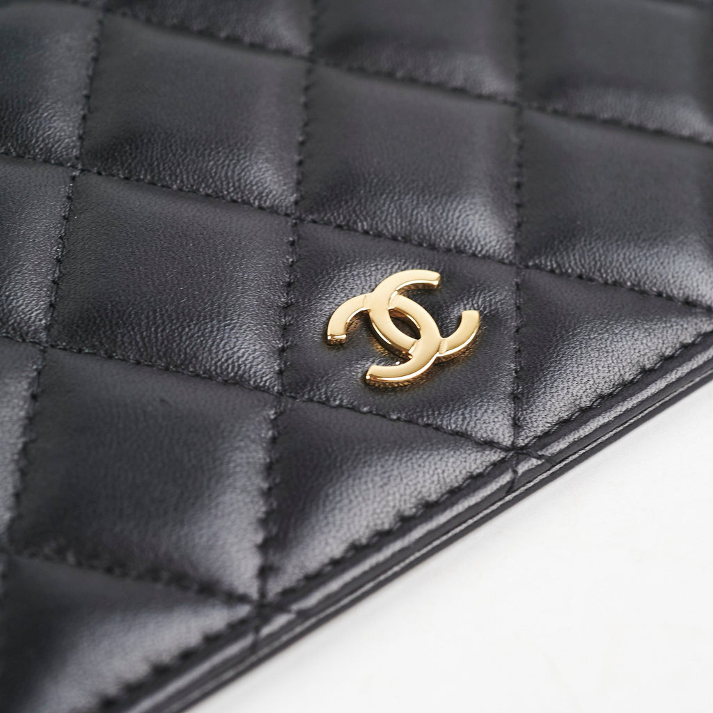 Chanel Wallet On Chain WOC Lambskin Black - Microchipped
