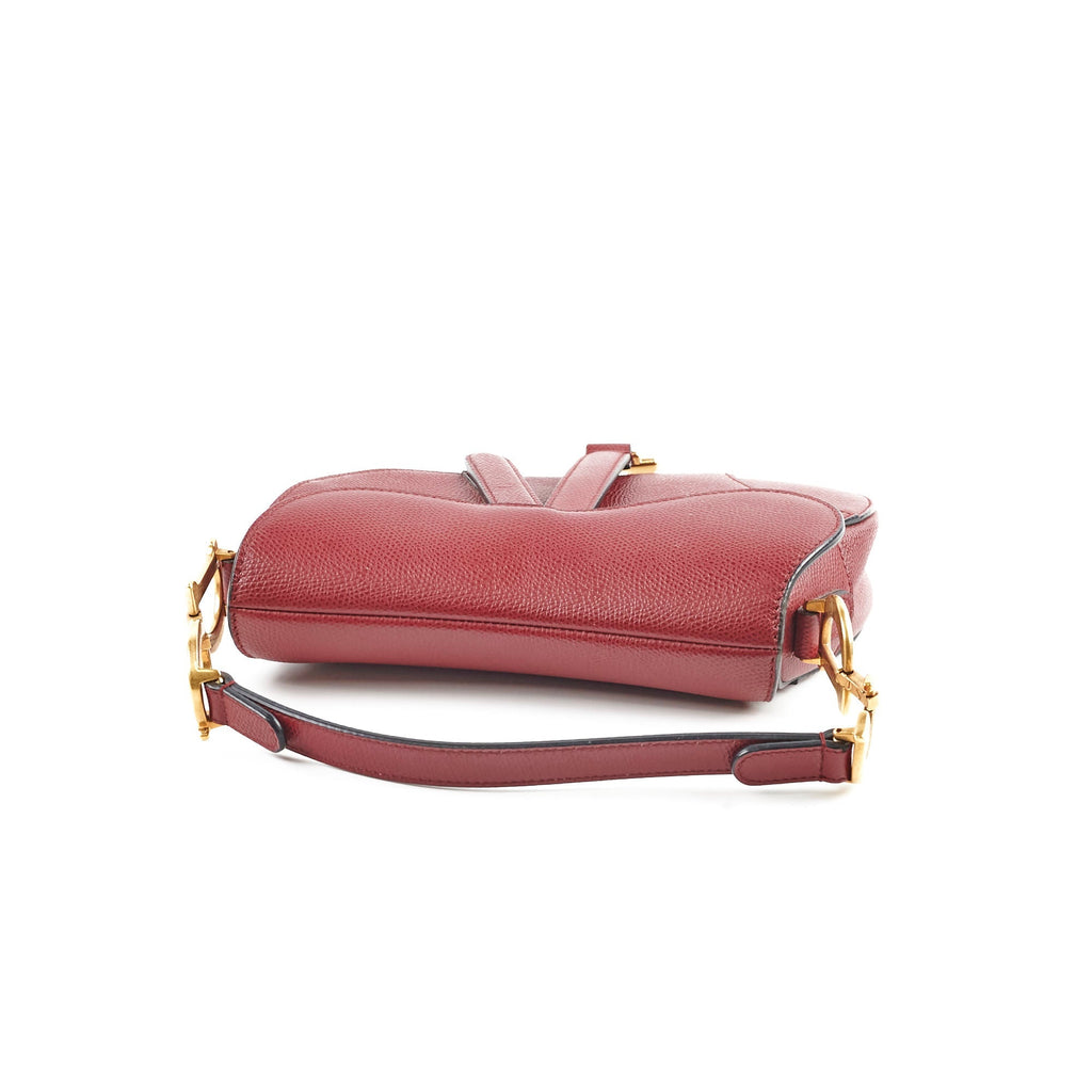 Christian Dior Mini Saddle Burgundy