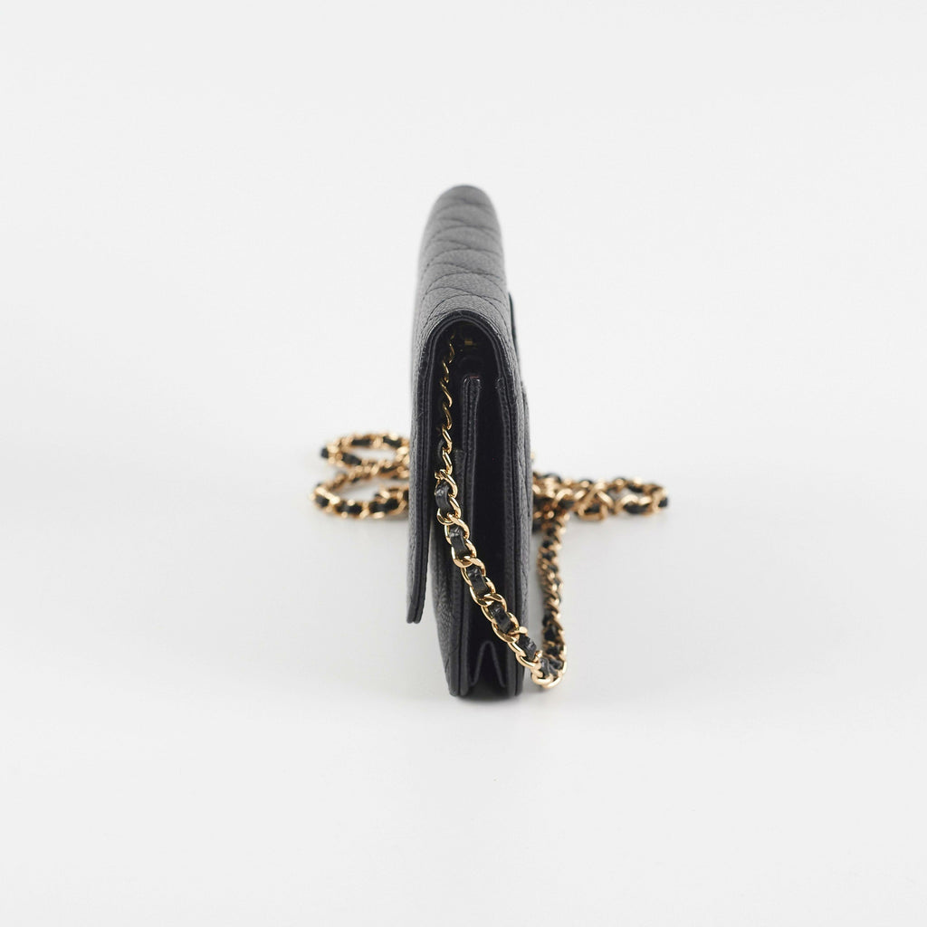 Chanel WOC Wallet On Chain Caviar Black