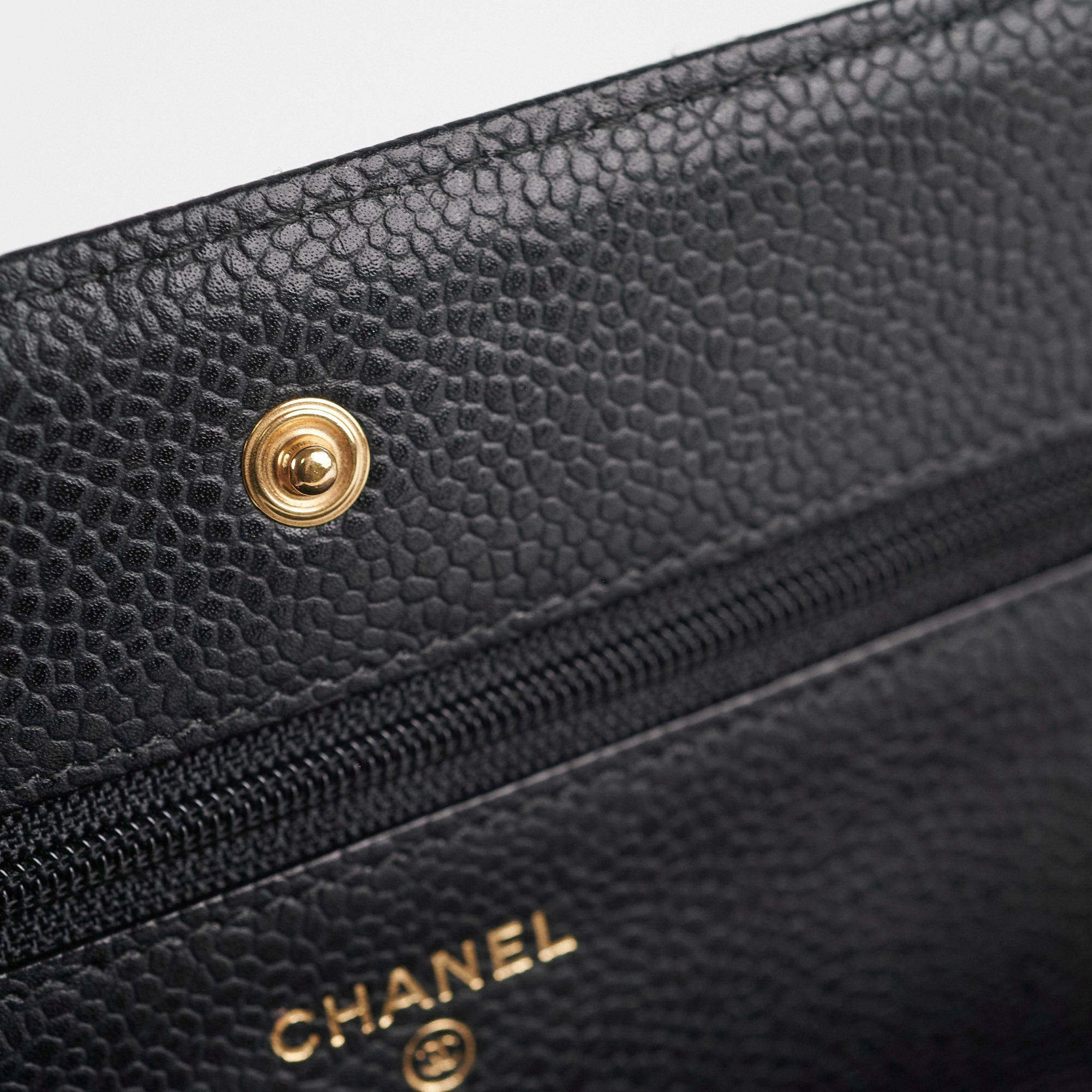 Chanel WOC Wallet On Chain Caviar Black