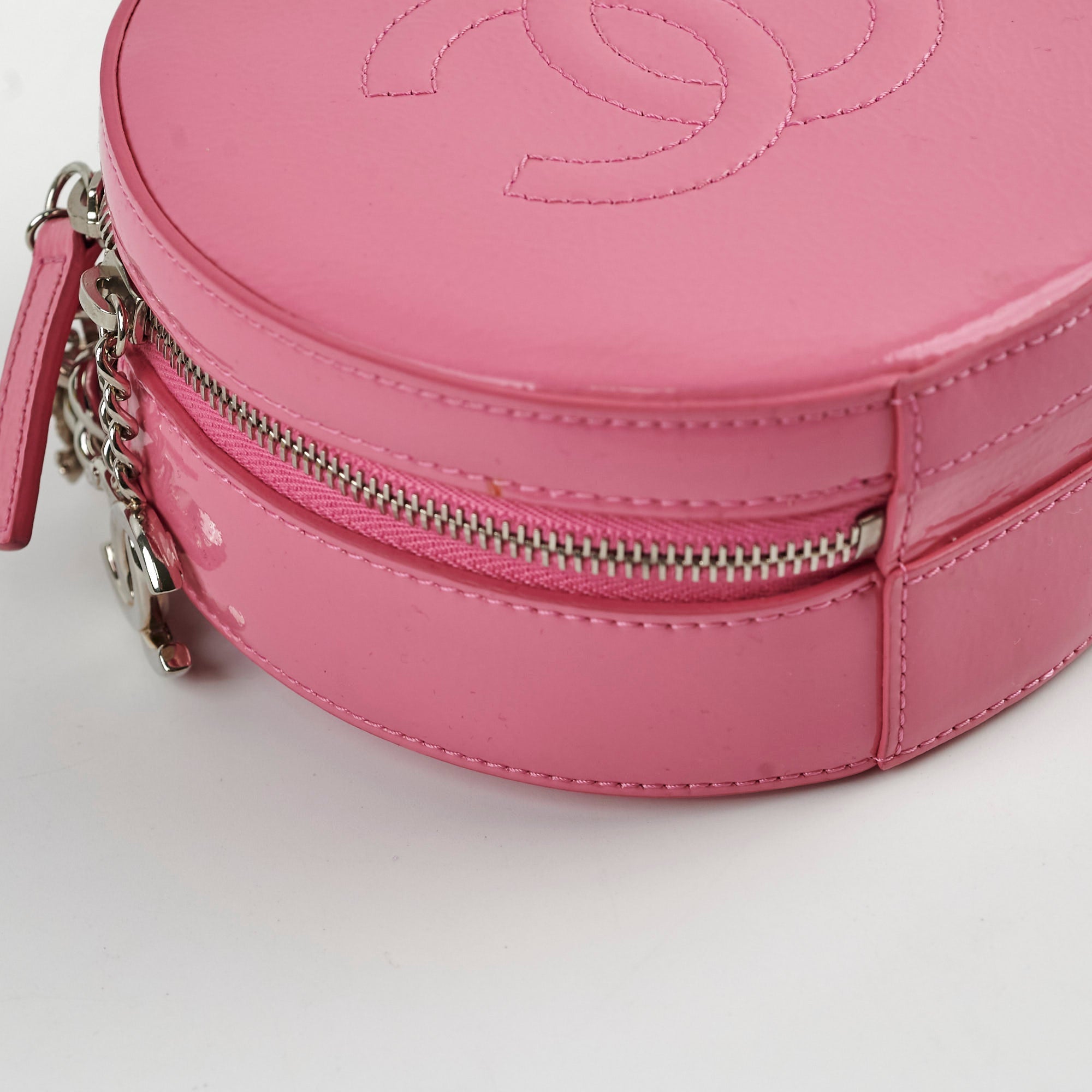 Chanel Patent Round As Earth Crossbody Bag Pink